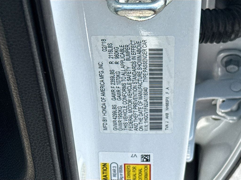 2018 Honda Accord EX-L w/Navigation