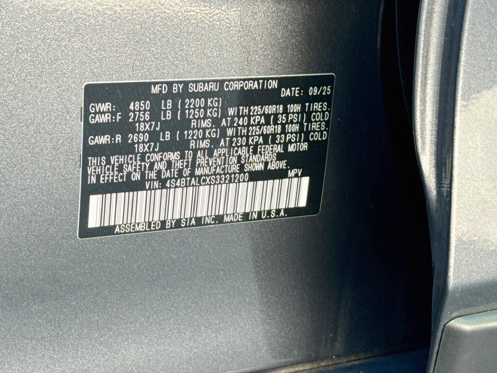 2025 Subaru Outback Onyx Edition