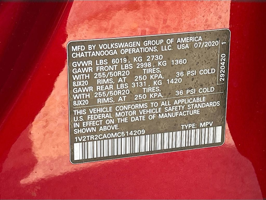 2021 Volkswagen Atlas 3.6L V6 SEL Premium