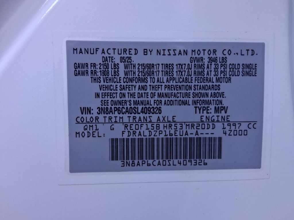 2025 Nissan Kicks SV